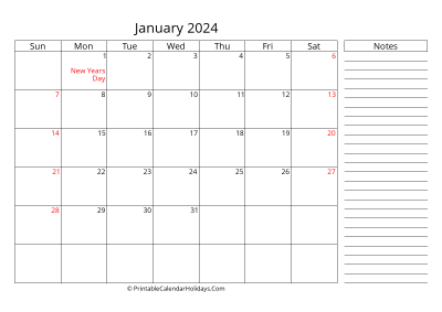 2024 january calendar with canada holidays